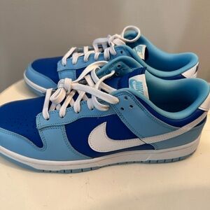 Nike dunks low retro argon size 10 NIB Blue and White Low-Top Sneakers